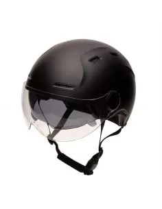 Casque Biker Jet Noir Mat Visière intégrée moto