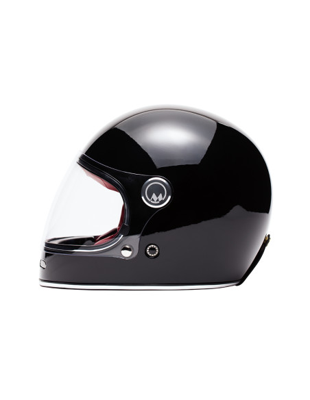 Casque Moto Intégral Rétro ORIGINE - Visière - Homologation ECE - ABS/EPS - 8 Évents - Sangle Double D