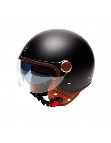 casque jet grasse noir mat