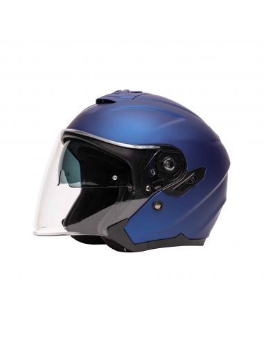 casque jet m-fiber bleu mat